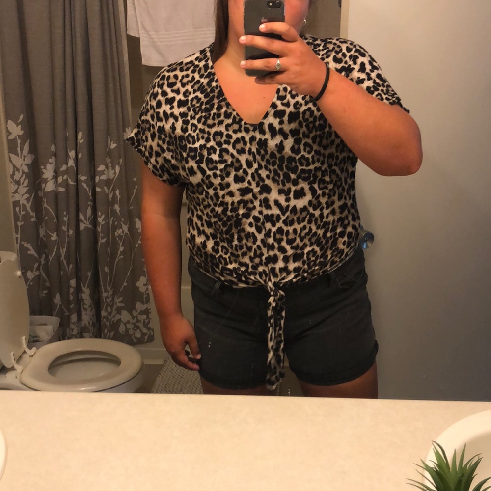Animal Print Boutique Blouse